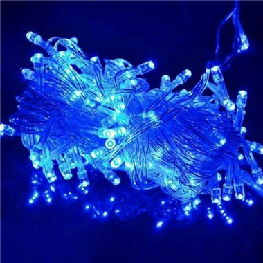 Λαμπάκια 140 LED Μπλε με Διάφανο Καλώδιο