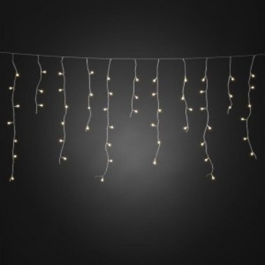 Χριστουγεννιάτικα λαμπάκια 100 LED σε σχέδιο βροχής με κοντρόλ 8 λειτουργιών -3 m - Επεκτάσιμα - Λευκό ψυχρό