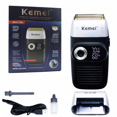 Επαναφορτιζόμενη Ξυριστική Μηχανή Προσώπου Kemei KM-2026 Μαύρο