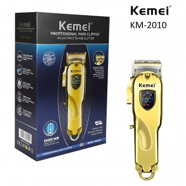 Επαναφορτιζόμενη Κουρευτική Μηχανή Kemei KM-2010 Χρυσό