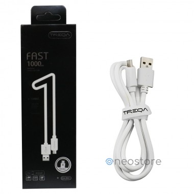 Καλώδιο Γρήγορης Φόρτισης και Μεταφοράς Δεδομένων 1m USB 3.0 σε Micro USB Treqa CA-8061 Λευκό