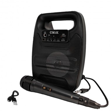 Σύστημα Karaoke 4" Bluetooth με Ενσύρματο Μικρόφωνο και FM, USB, AUX, TF CMiK MK-416 Μαύρο