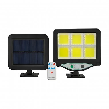 LED Αδιάβροχο Ηλιακό Επιτοίχιο Φωτιστικό με Ανιχνευτή Κίνησης και Αισθητήρα Φωτός BK-128-6COB Μαύρο