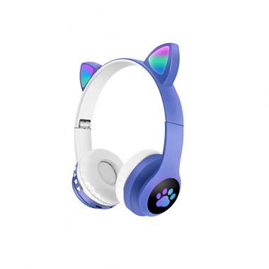 Ασύρματα/Ενσύρματα Παιδικά Ακουστικά Bluetoth - FM - AUX - MicroSD On Ear VZV-28M-B Μπλε
