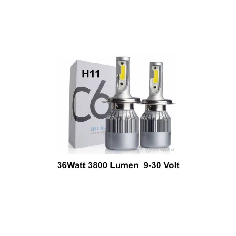 Φώτα Αυτοκινήτου COB LED H11 6000Κ 36W 3800L 9V-30V C6