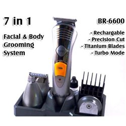 Σετ Κουρευτικής και Ξυριστικής Μηχανής για Μαλλιά και Γένια 7 σε 1 BR6600