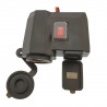Αδιάβροχος Φορτιστής Με 2x USB, Αναπτήρα 12V & Βολτόμετρο Μηχανής – Μοτοσυκλέτας – OEM